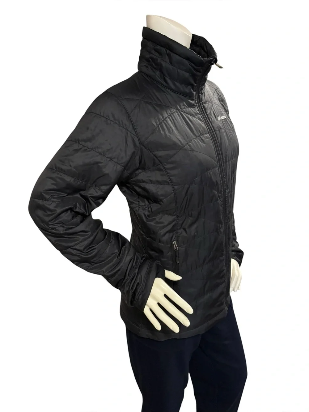 Columbia Black Women's Packable Omni Heat Puffer Jacket, Medium